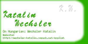 katalin wechsler business card